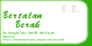 bertalan berak business card